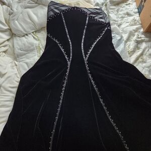 BEBE Velvet and leather skirt